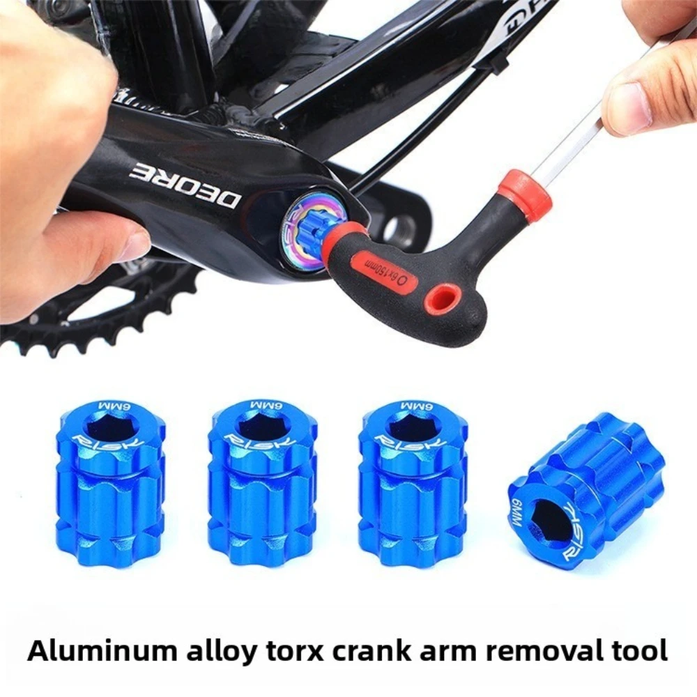 Mountain Bike Hollowtech II Crank Installation Tool with Spline Wrench and Crank Cap Remover