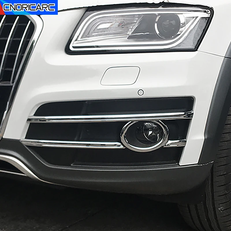 

Для Audi Q5 Plus 2017 2018 Автомобильная передняя противотуманная фара, гриль, украшение, противотуманная фара, накладка, полосы, аксессуары для внешнего освещения