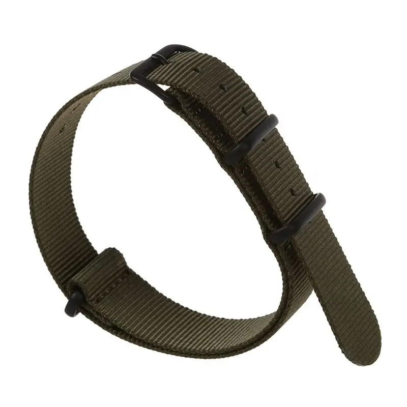 5Pcs 20Mm Army Green Nylon Fabric Outdoor Sport Watch Band Strap Fits TIMEX WEEKENDER WB2034 Eco-Friendly