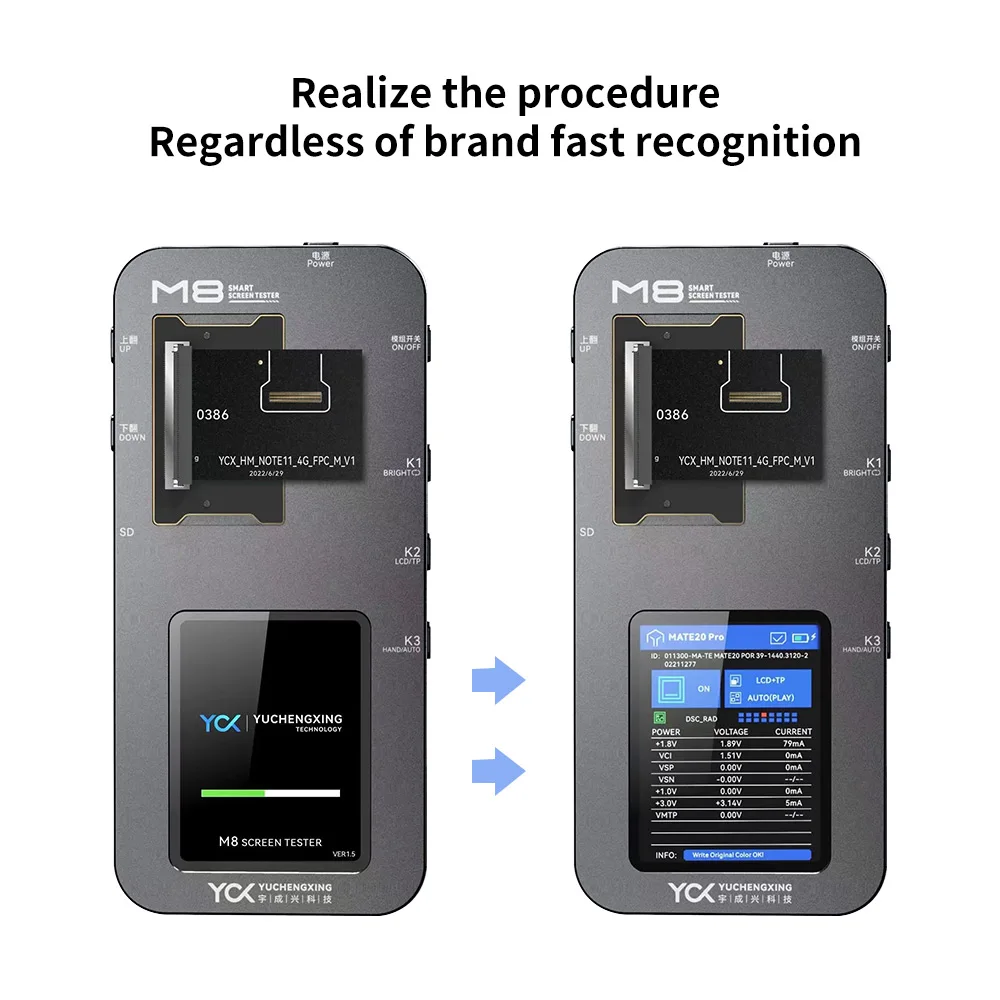 M8 LCD Screen Tester For iPhone 14PM/13/13 mini 12Pro max 11 XS 8 7 6S For Huawei/Samsung Touch Display Function Testing