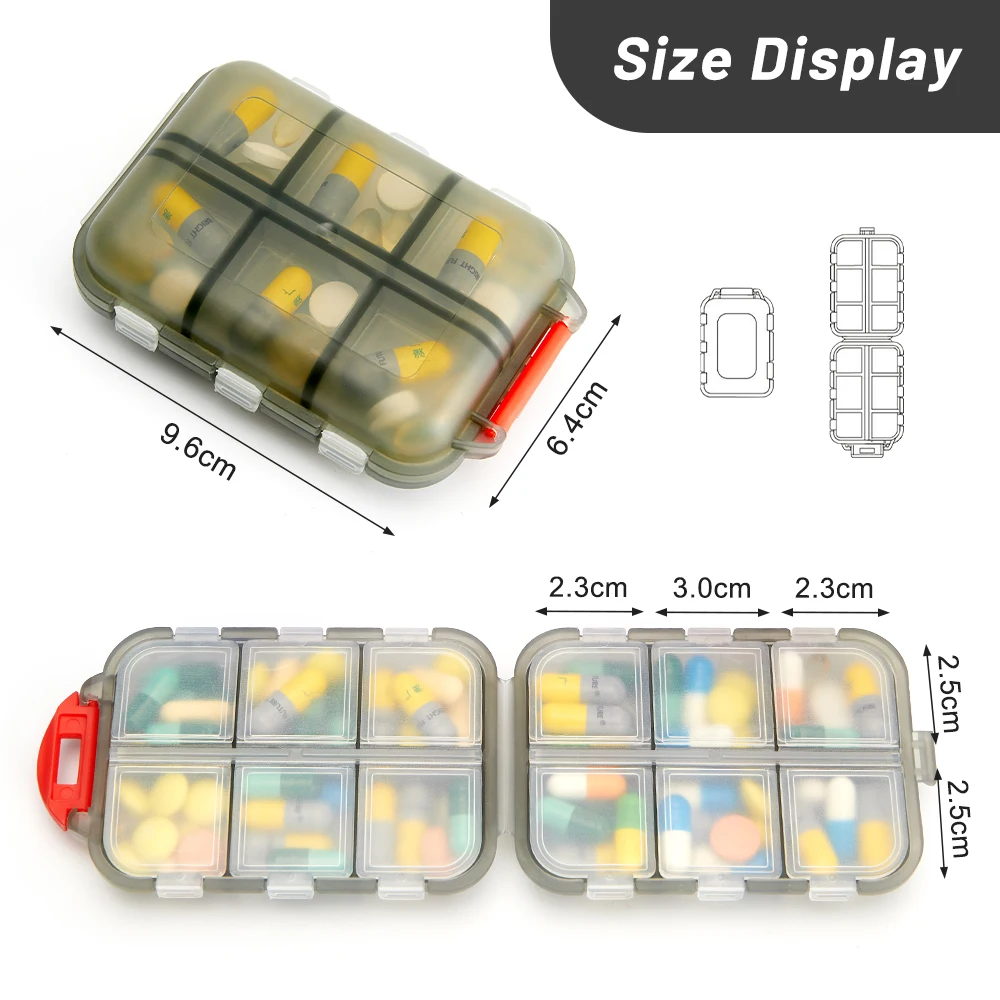 12 Grids Weekly Medicine Pill Box Pills Dispenser pill organizer Tablet Pillbox Case Container Pastillero Drug Storage Box