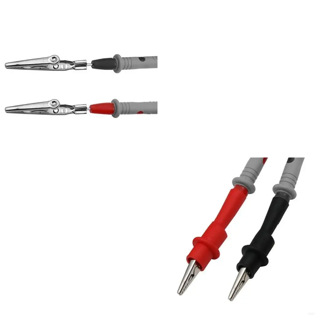 G92C Car Battery Test 10A Protecting Clips Clamps Black Red