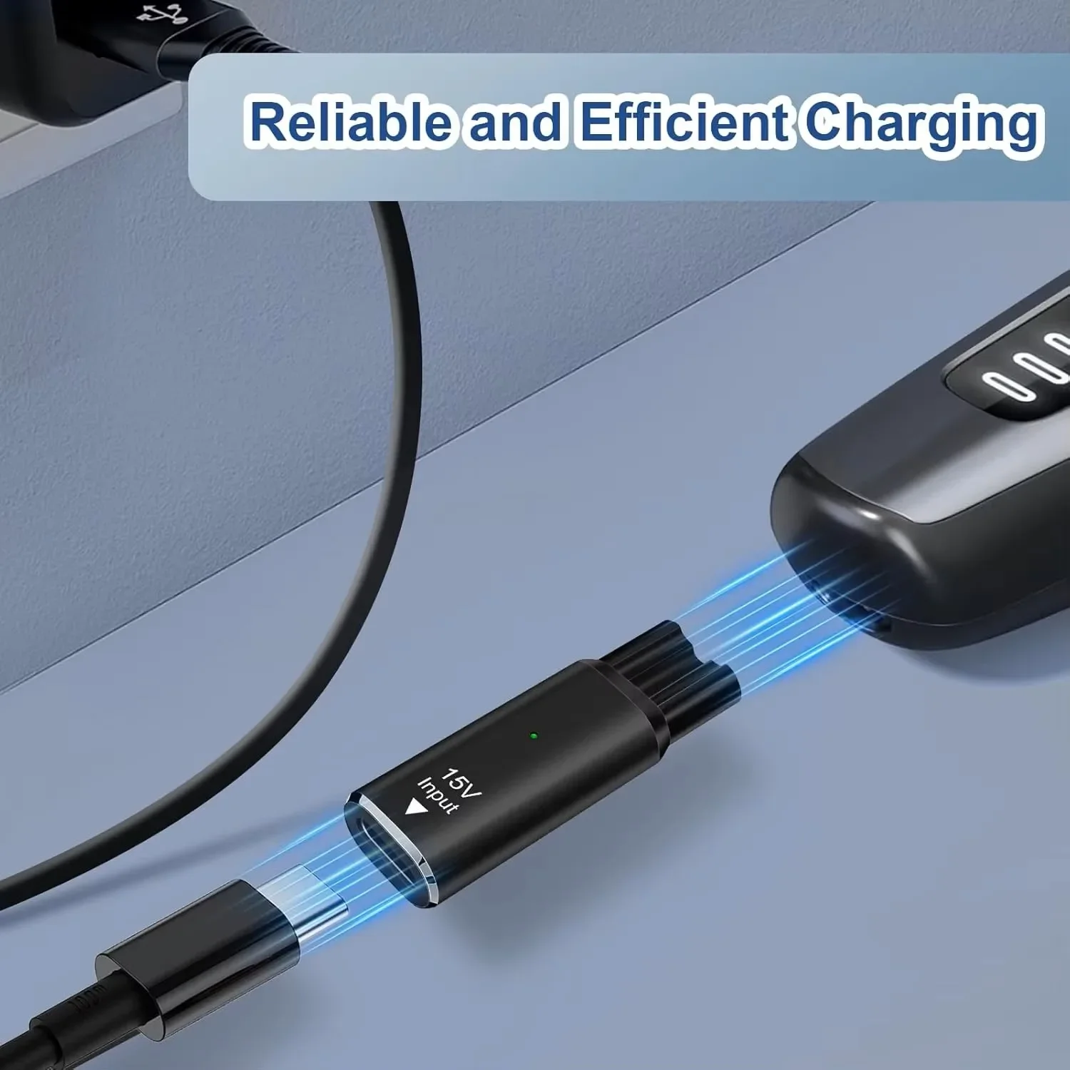 15V HQ8505 Type-C Shaver Adapter Charging Converter for Philips Norelco One Blade QP6520 QP6530 QP6510 Beard Trimmer