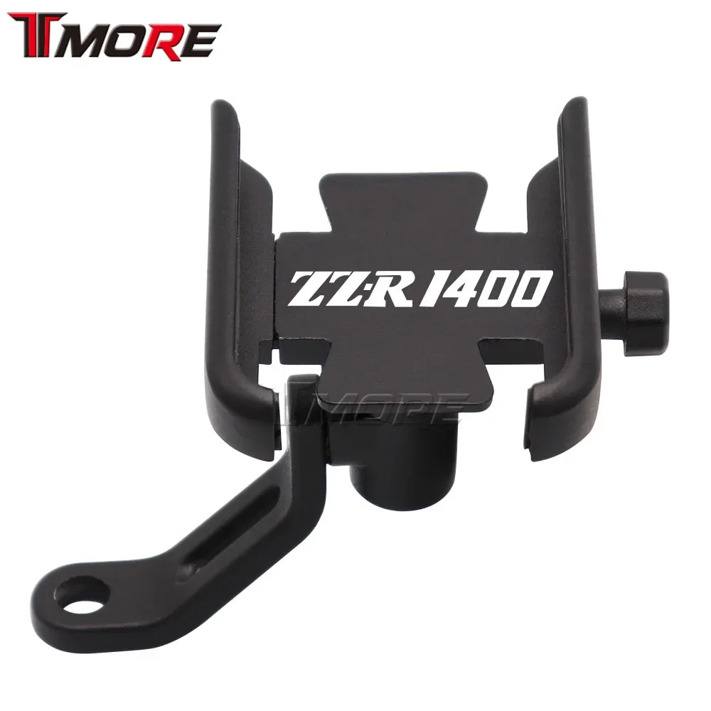 For Kawasaki ZZR1400 ZZR 1400 Motorcycle Accessories Handlebar Rearview Mobile Phone Holder GPS Stand Bracket