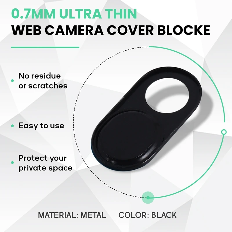 Capas de webcam (pacote com 3), bloqueador de capa de câmera web ultrafino de 0,7 mm para celular, laptop, computador, Imac, notebook, T