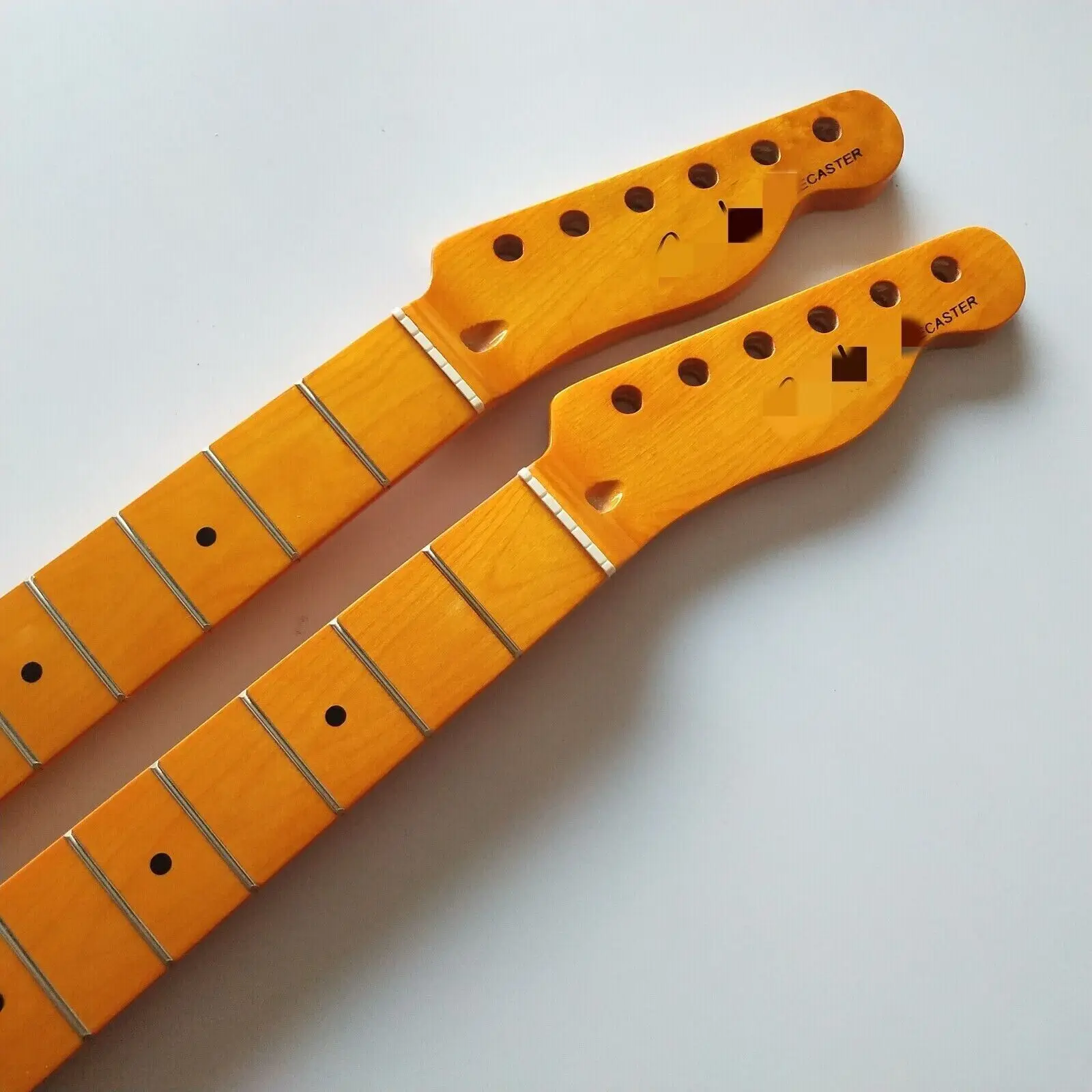 

2pcs Maple Electric Guitar neck 22 fret Maple Fretboard dots 25.5in Yellow parts