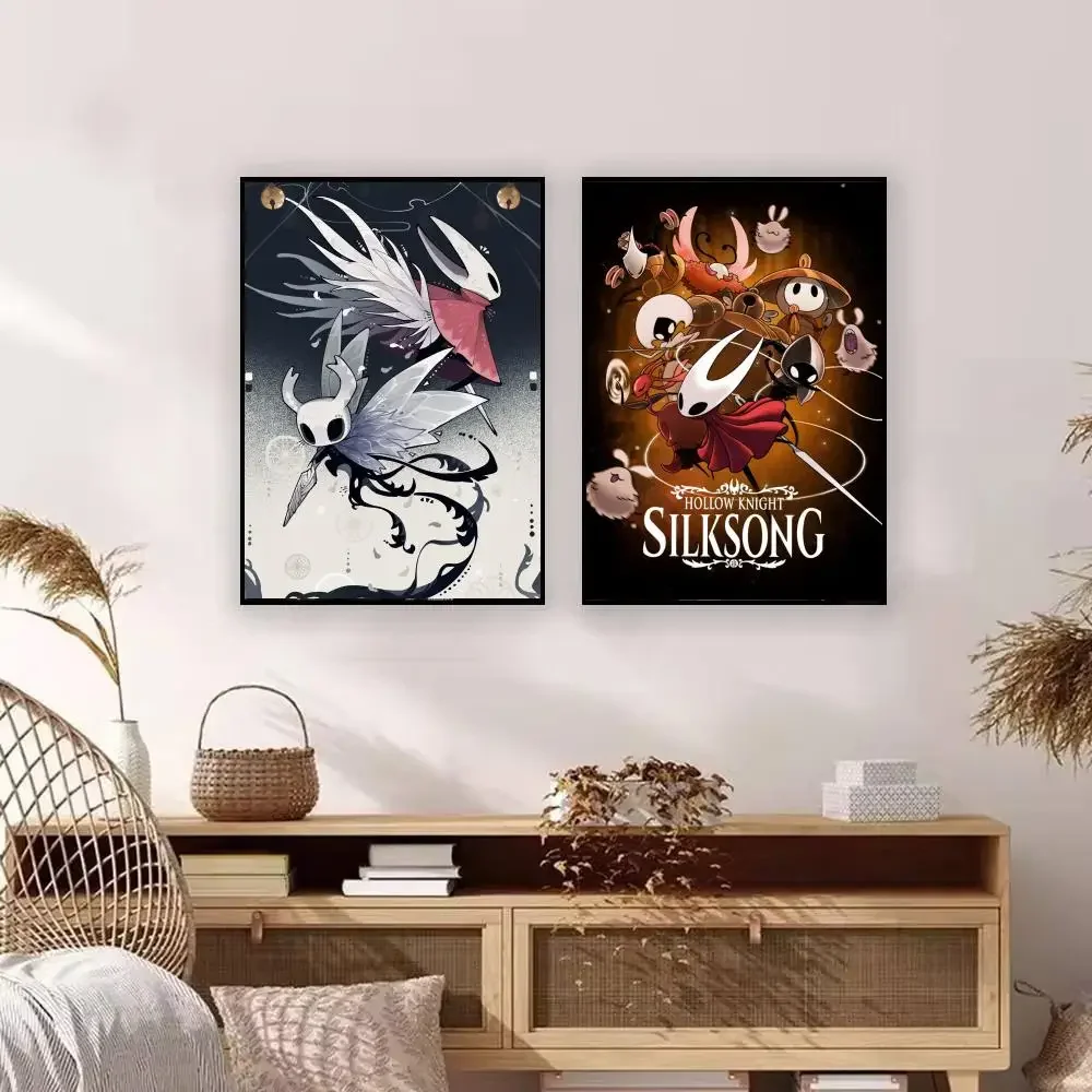 Game H-Hollow Knight Silksong Poster Premium Art Wall Decor, Simple Ornament for Living and Leisure Areas