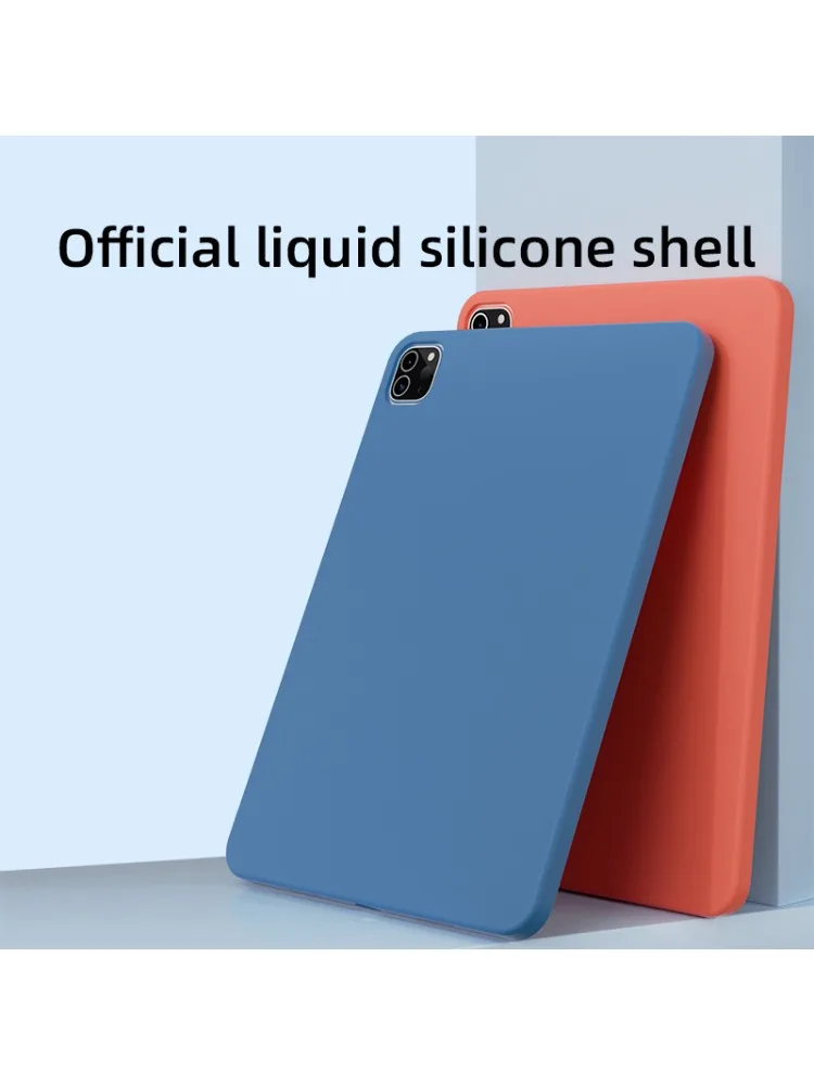 for iPad Pro Liquid Silicone Case 2024 13 11 12.9 inch Cases 7th 8th 9th 10th Generation Air 4th 5th 10.9 10.2 MINI 6th Shell — zdjęcie produktu 7