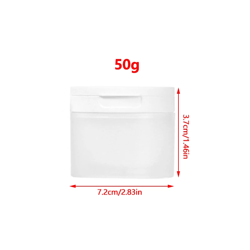 Bouteilles rechargeables avec cuillère ou pince, pots vides de voyage 100/120/150g pour crème visage, lotion, cosmétiques, coton, maquillage, avec couvercle rabattable