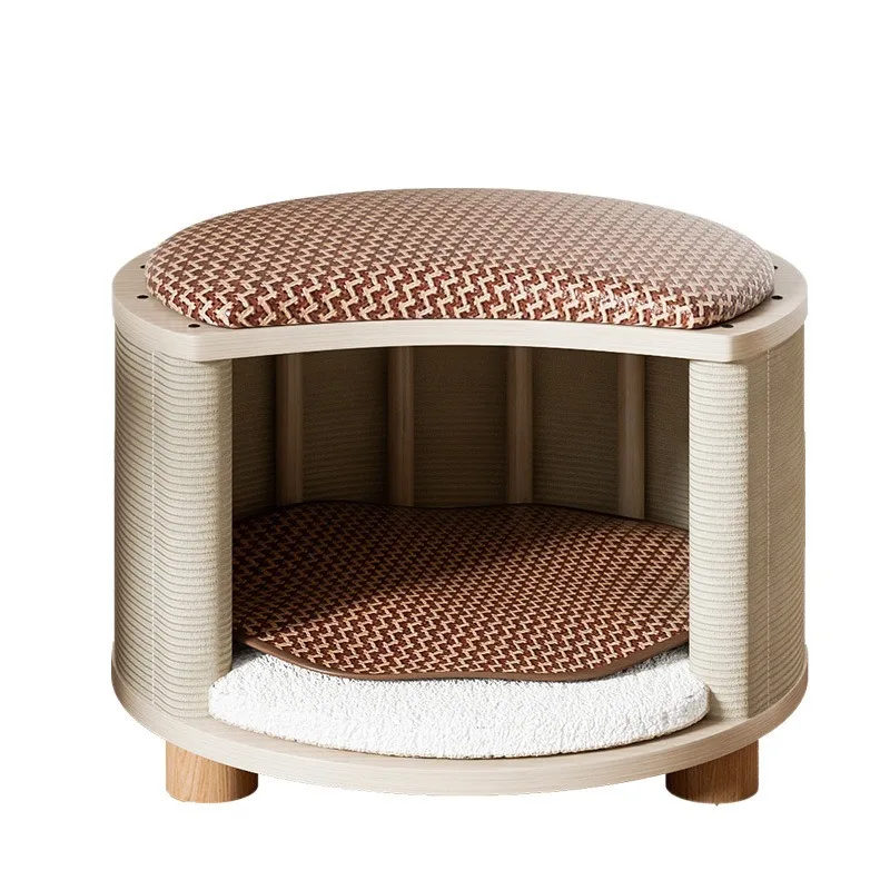 

Universal in all seasons, summer cat nest stool, shared by people and cats, kitten house, solid wood, summer mat, warm in winter