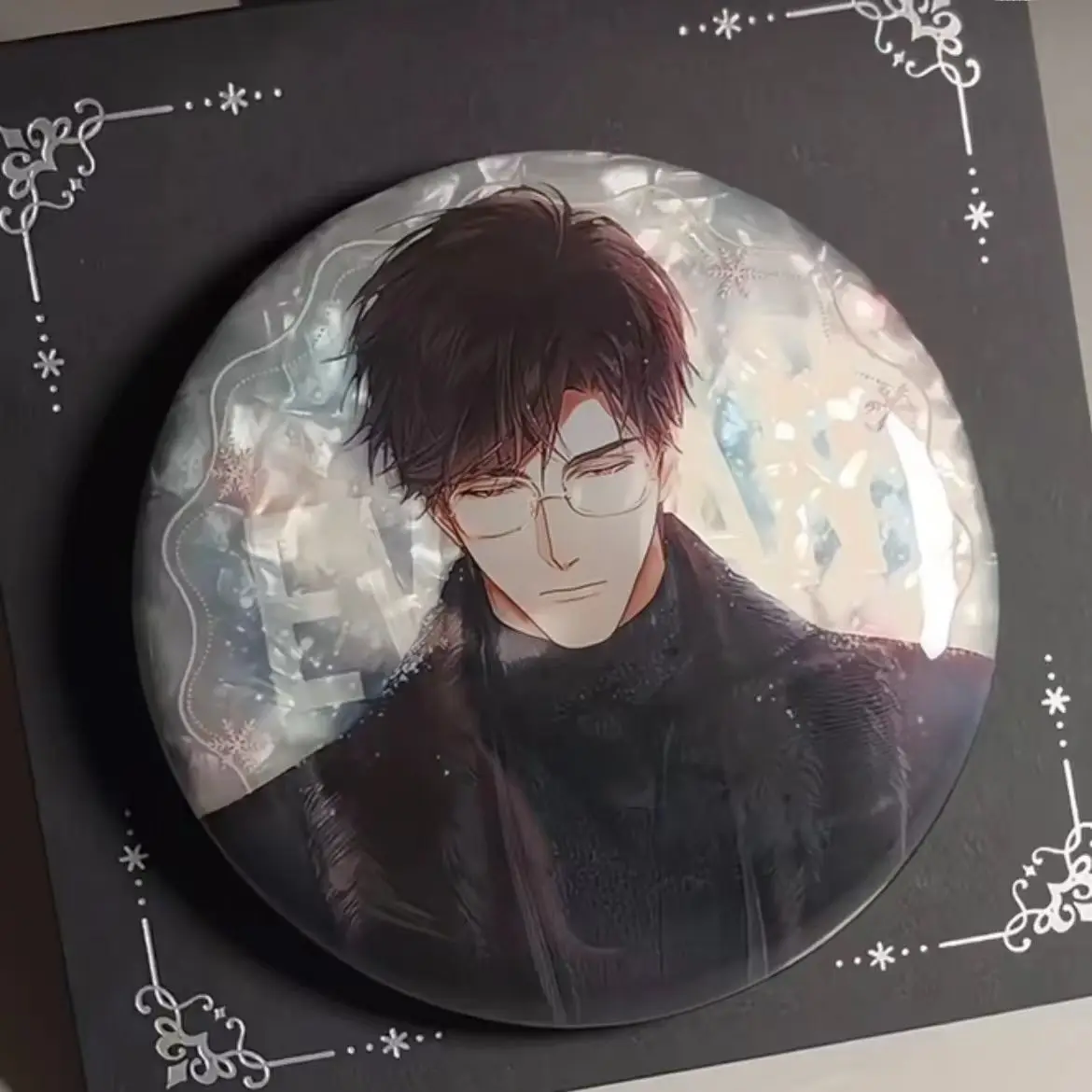 Anime Light and Night Evan Series Cosplay 58MM ceramic whiteware badge decorate tinplate Brooch