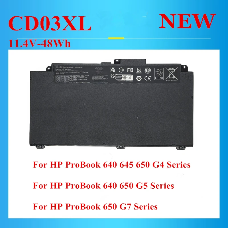 

New CD03XL HSTNN-UB7K LB8F IB813 I15C battery For HP ProBook 640 645 650 G4 Series 640 650 G5 Series 650 G7 Series 11.4V-48Wh