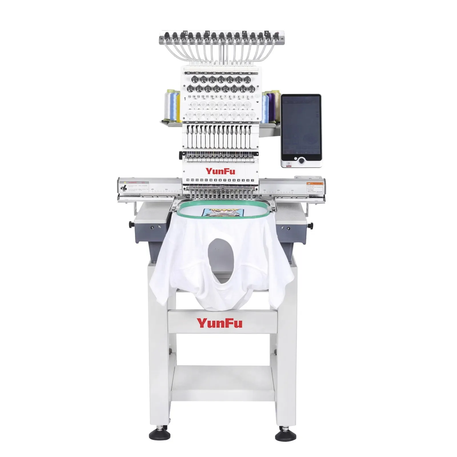 DDP Computer Single Head 12/15 Needles 350*500mm Automatic Embroidery Machine For T-Shirt/Cap/Flat view 4