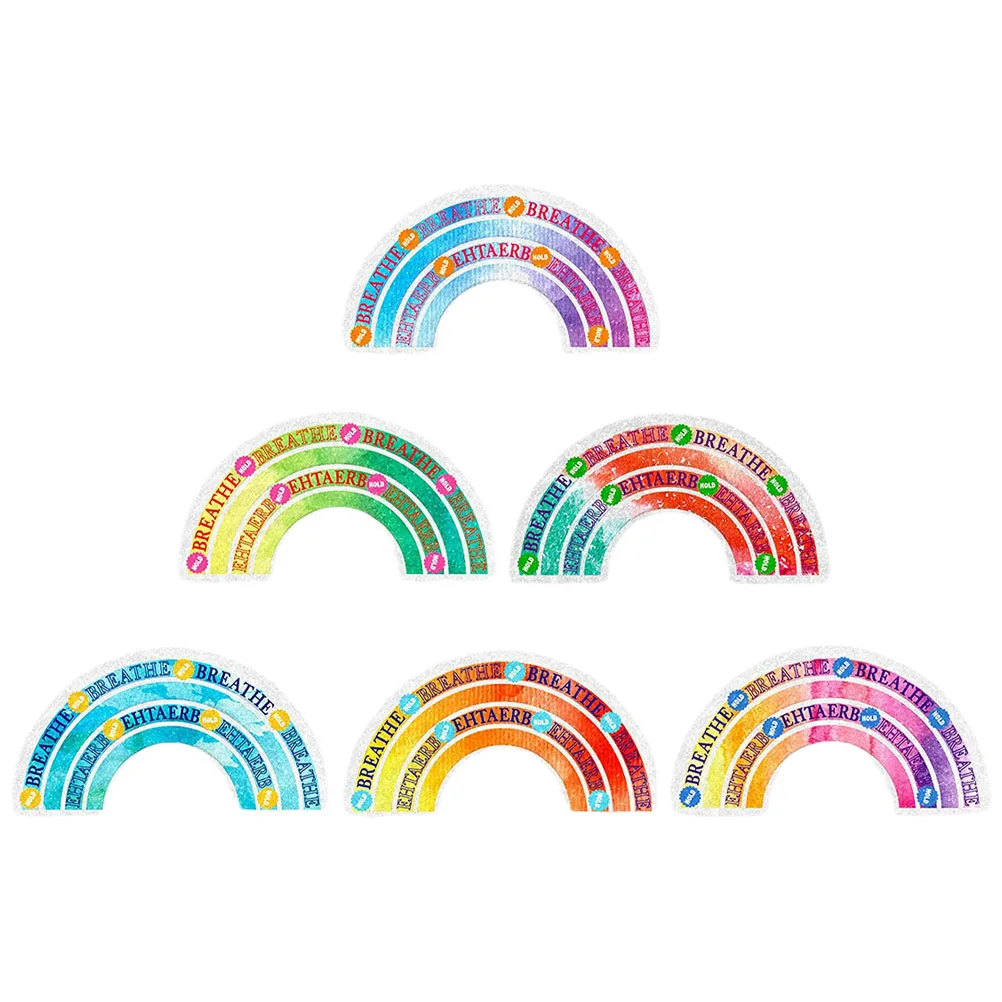 

6Pcs Sensory Calm Stickers Textured Colorful Adhesive Stickers for Uneasy People Phone Back Desk Breathing Soothing Stress