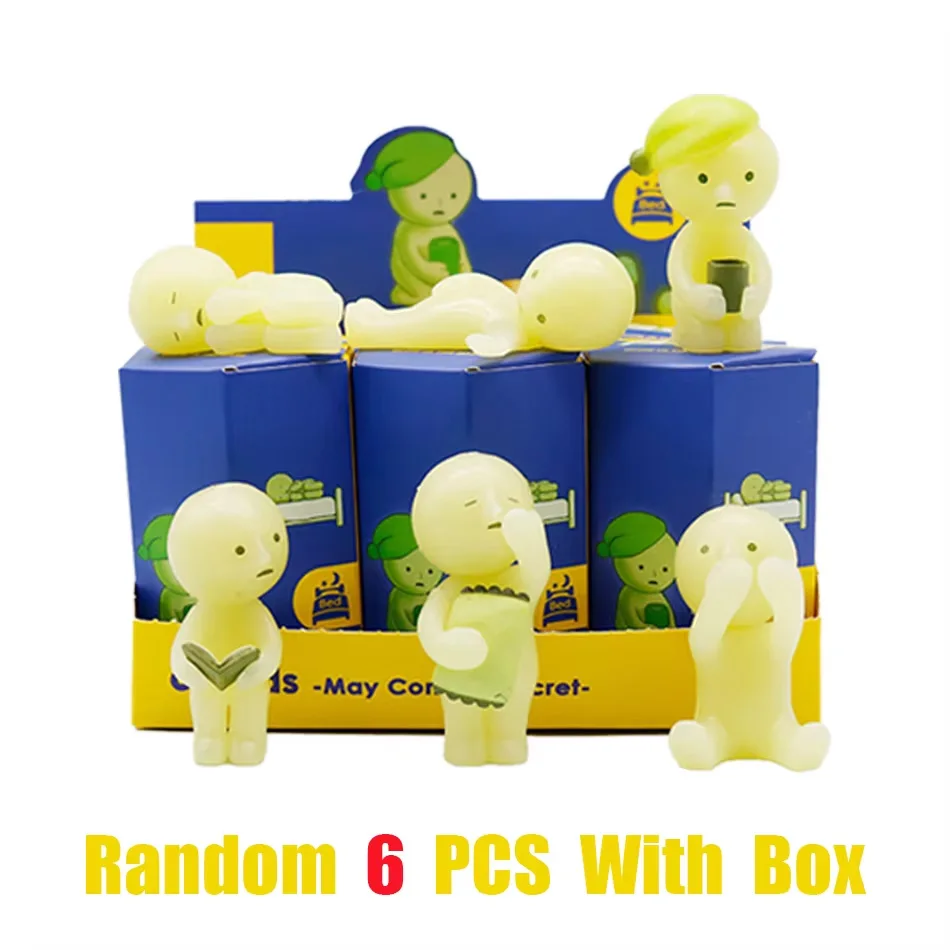 Mini-Figur Niedliche Nachtleuchtende Puppe Cartoon-Spielzeug Desktop-Ornament Überraschungsgeschenke