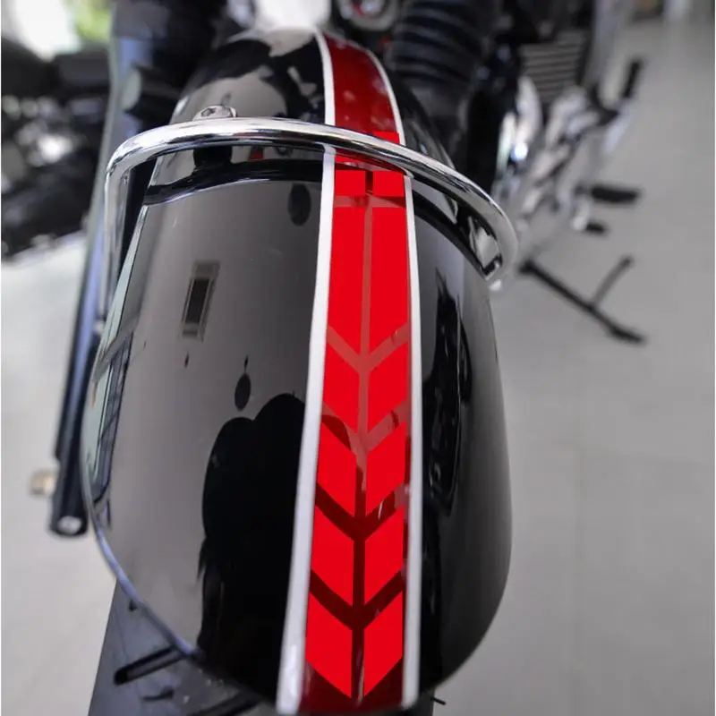 Motorcycle Refit Reflective Stickers Motorbike Scooter Arrow Stripe Stickers Decals Decorative Sticker Motorcycle Mudguard Paste