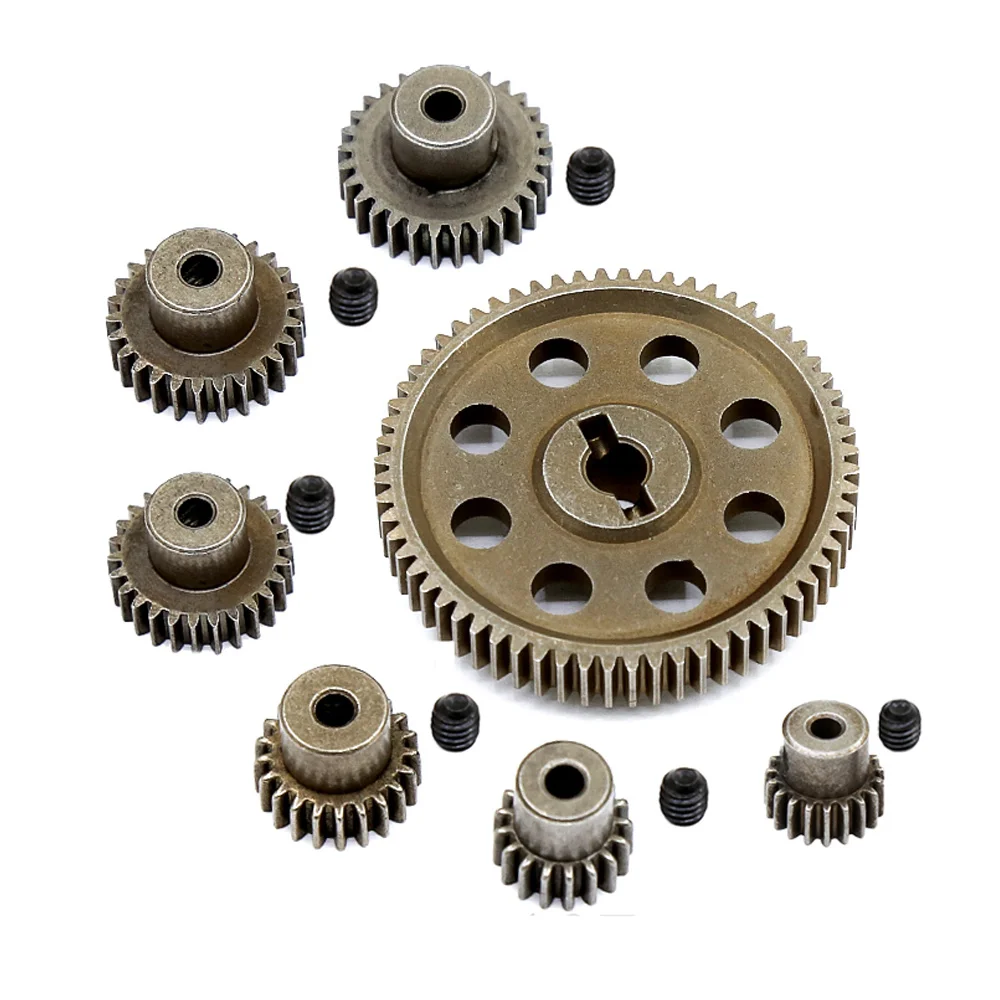 Compatible 11184 Metal Main Gear 64T Motor Pinion Gears for 1/10 RC Car Amax Exceed 94111 Parts