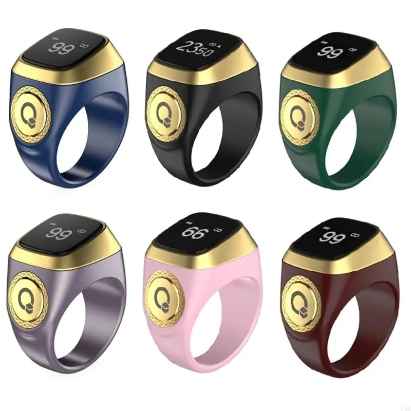

G8DB Electronic Digital Tasbih Tally Counter with Prayer Time Reminder Prayer Counter Finger Counter Tasbeeh Counter