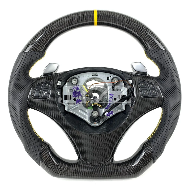 For BMW E90 E92 E88 E93 carbon fiber car steering wheel modification assembly, old model upgraded to new