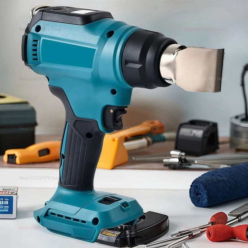 

18V Heat Gun Shrink Wrapping Tool Hot Air Gun Air Dryer Soldering Thermal Blower with LED display, Tool only, No battery