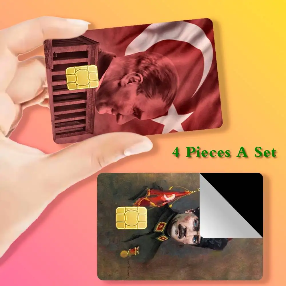 

Turkey Mustafa Kemal Ataturk Card Stickers Cover Film Sticker for Debit Credit Bank Card Waterproof