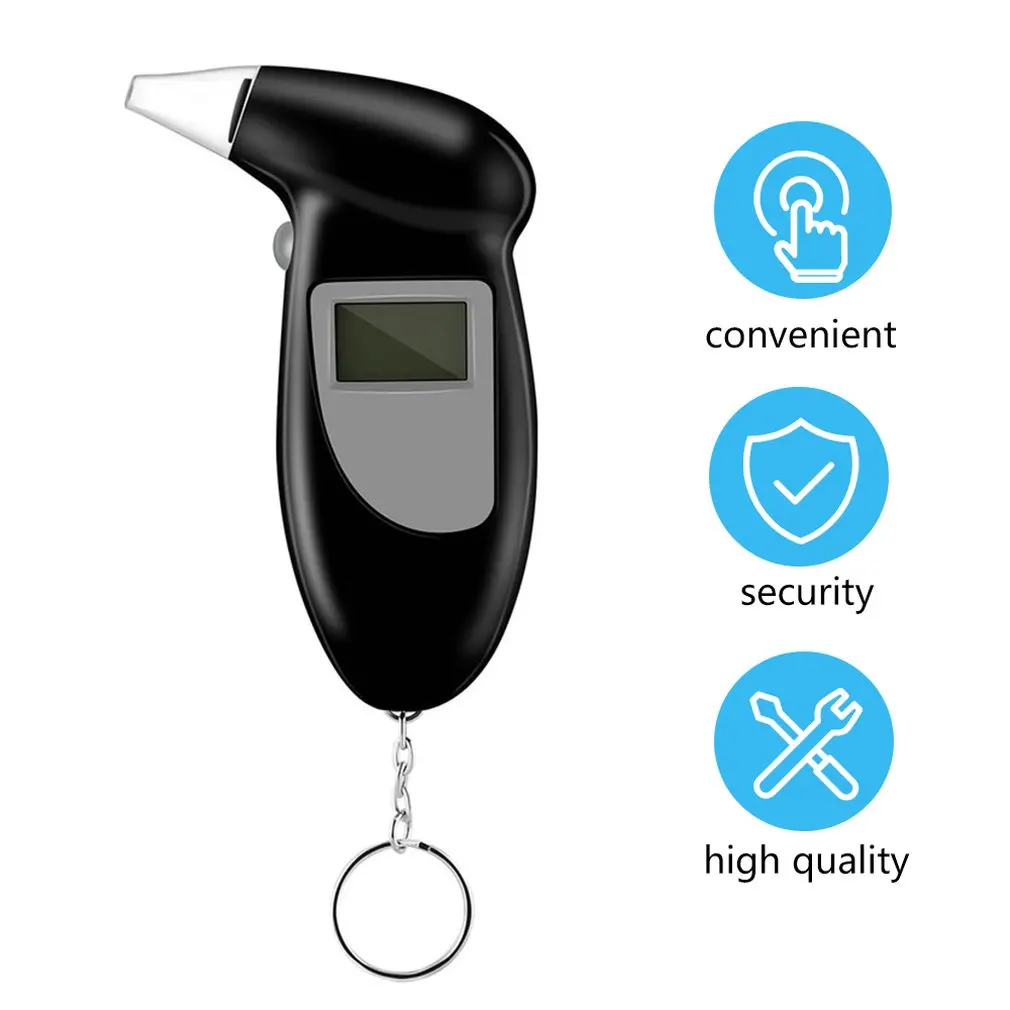 

Handheld Digital Alcohol Breath Tester Breathalyzer Analyzer LCD Detector Alcohol Tester With 4 Breath Inhaler Case