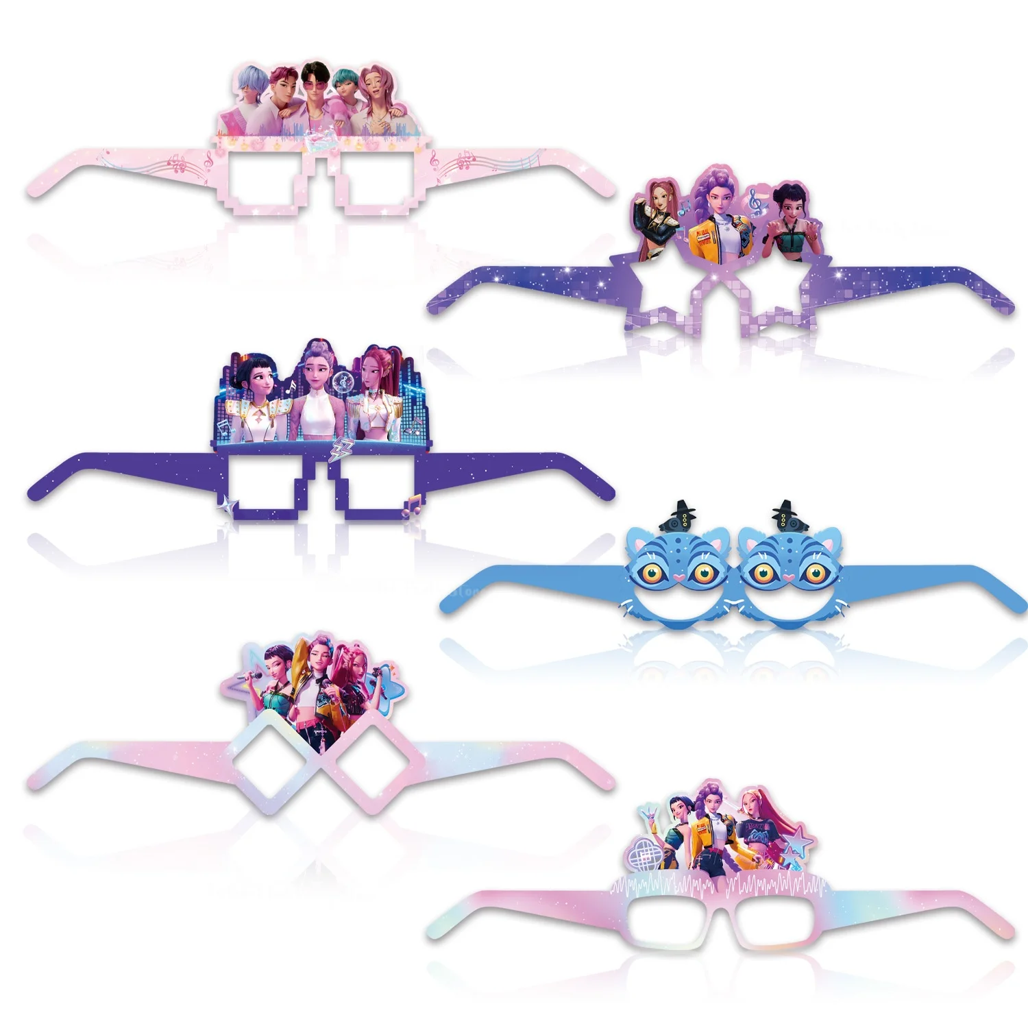 12 قطعة/المجموعة شيطان الصيادين الطرف الديكور ورقة نظارات أقنعة صور تأثيري الدعائم الأطفال عيد ميلاد سعيد لوازم الحفلات