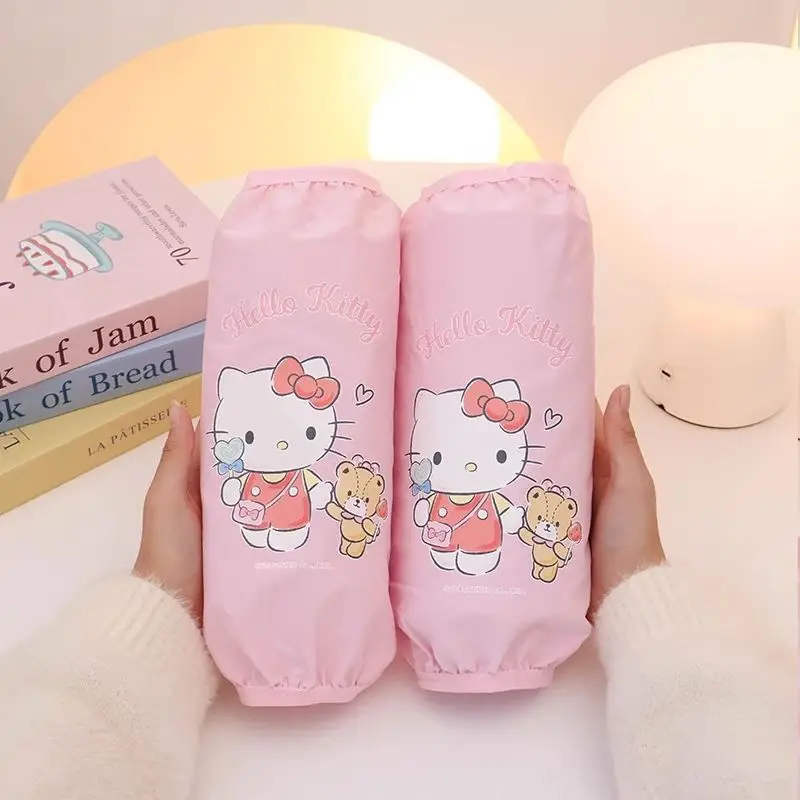 ซานริโอ เฮลโล คิตตี้ มายเมโลดี้ ซินนามอนโรลปลอกแขนลายการ์ตูนสำหรับเด็กผู้หญิง ปลอกแขนน่ารักกันน้ำและป้องกันคราบ