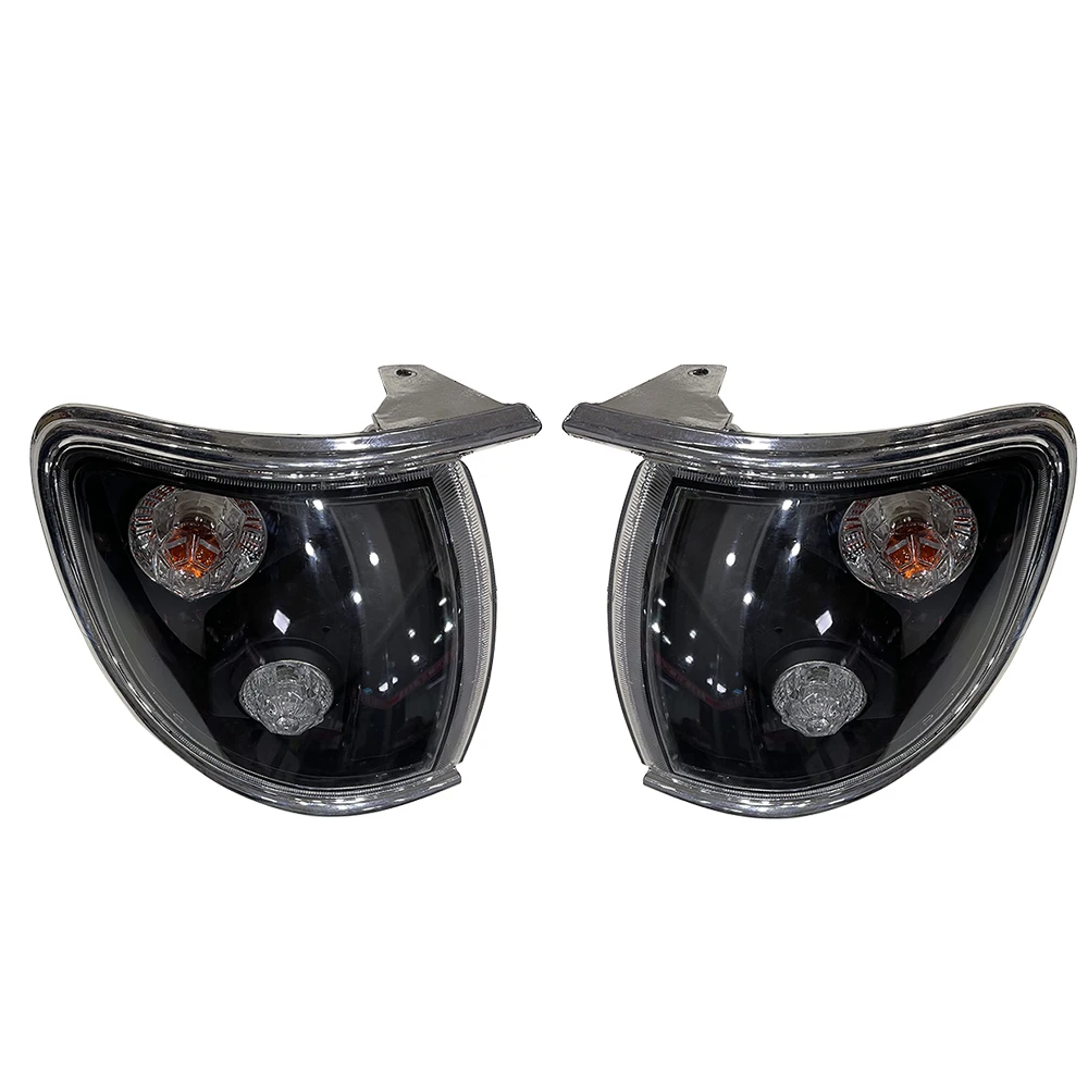 

2Pcs Car Front Corner Lamp Turn Signal for Nissan Terrano R50 1995 to 2002 Left and Right Black