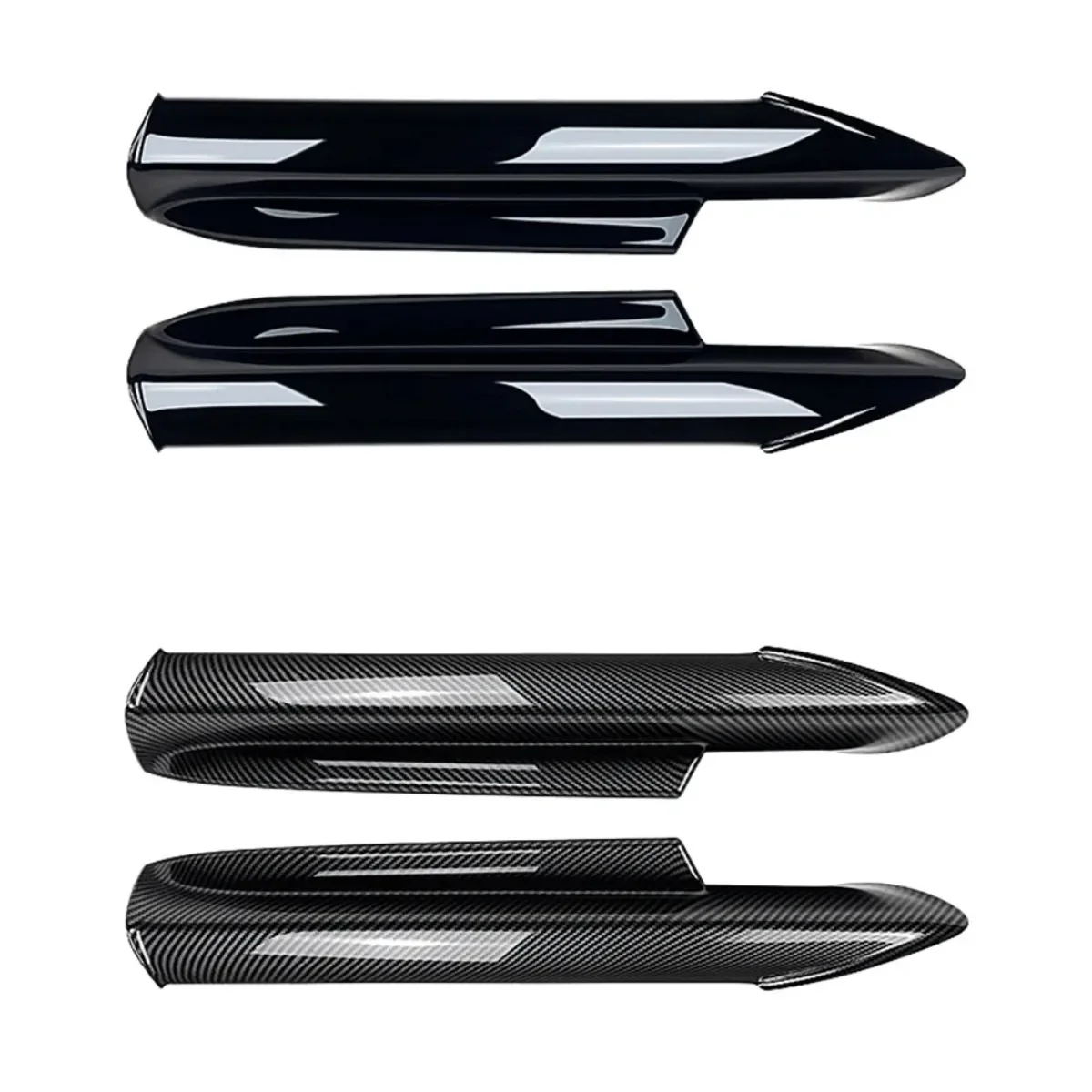 Pair Car Front Bumper Splitter Lip Canard Trim  For Bmw 3 Series E90 E91 M-Tech Sedan 4 Door 320i 330i 2005 2006 2007 2008 - view 3