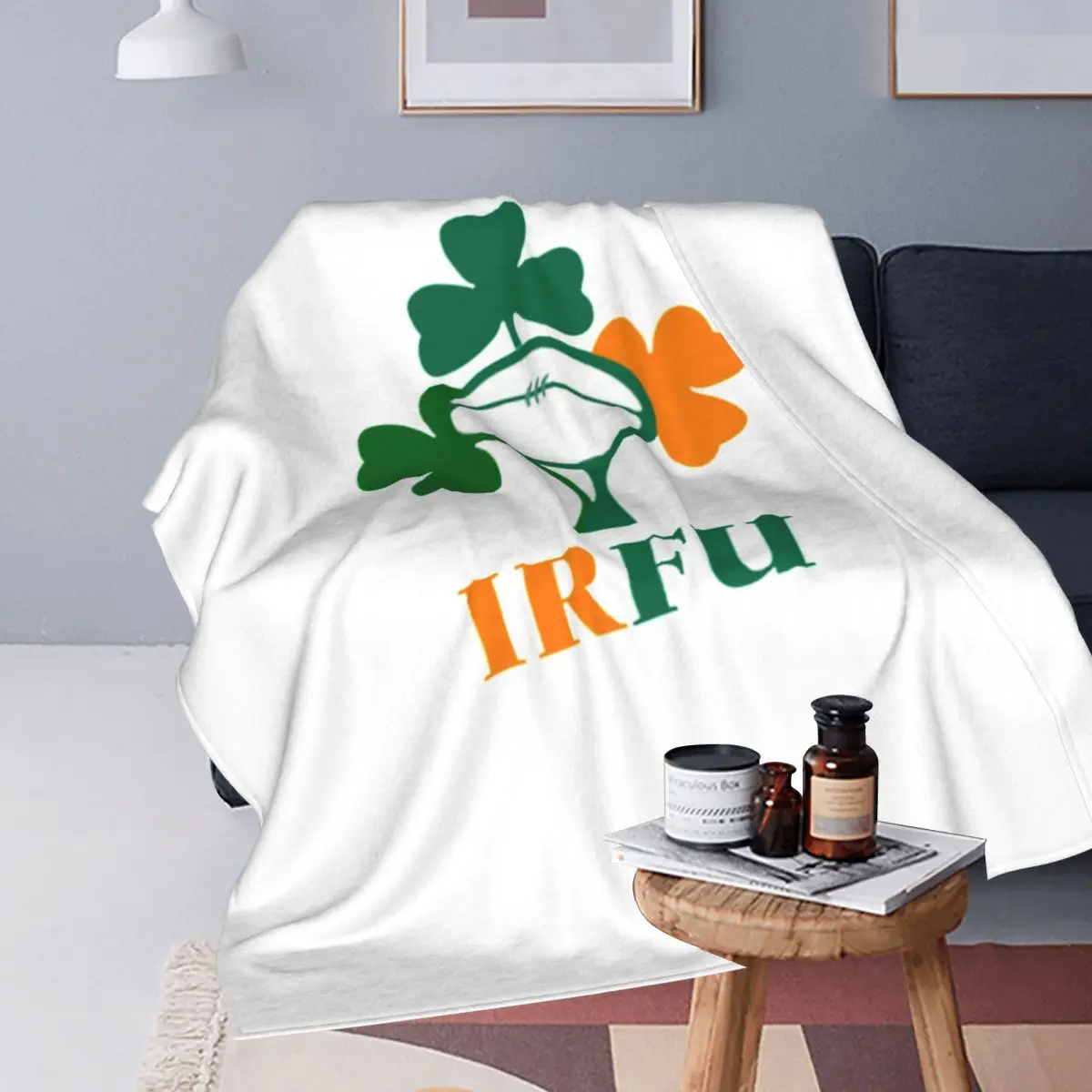 Ireland Rugby TEAM Blanket Fleece Multi-function Throw Blankets Sofa Throw Blanket For Home Bedroom Office Throws Bedspread