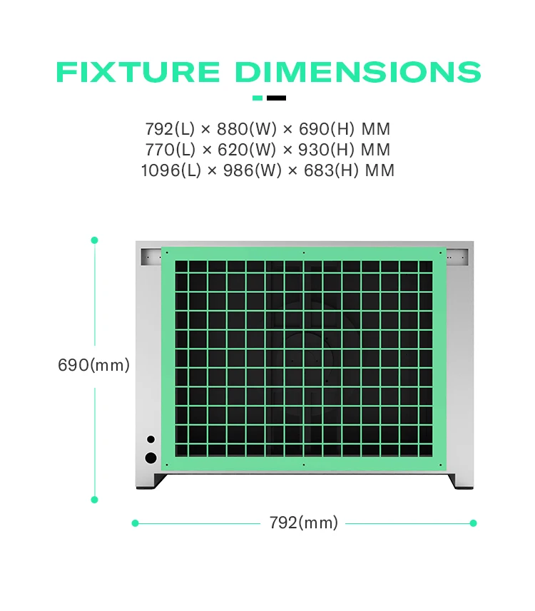 106L/160L/240L Greenhouse Moisture Absorber Dehumidifier for Indoor Grow Room, Warehouse & ATV UTV Storage