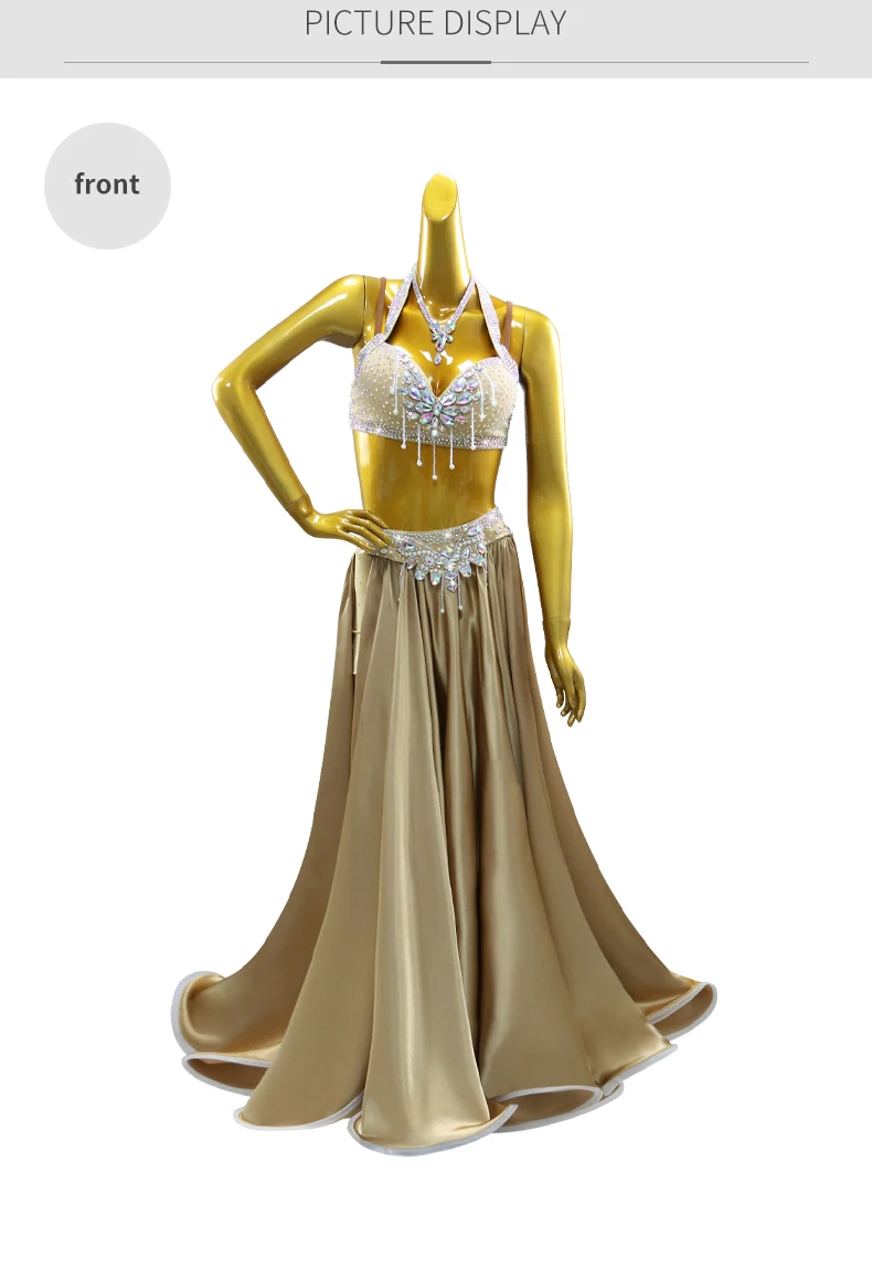 Damen Abendkleid für Bauchtanz, Tanzkostüm, Zigeuner-Auftrittskleidung, Mädchen-Übungskleidung, Orientalisches Karneval-Bühnenoutfit – Detail 7