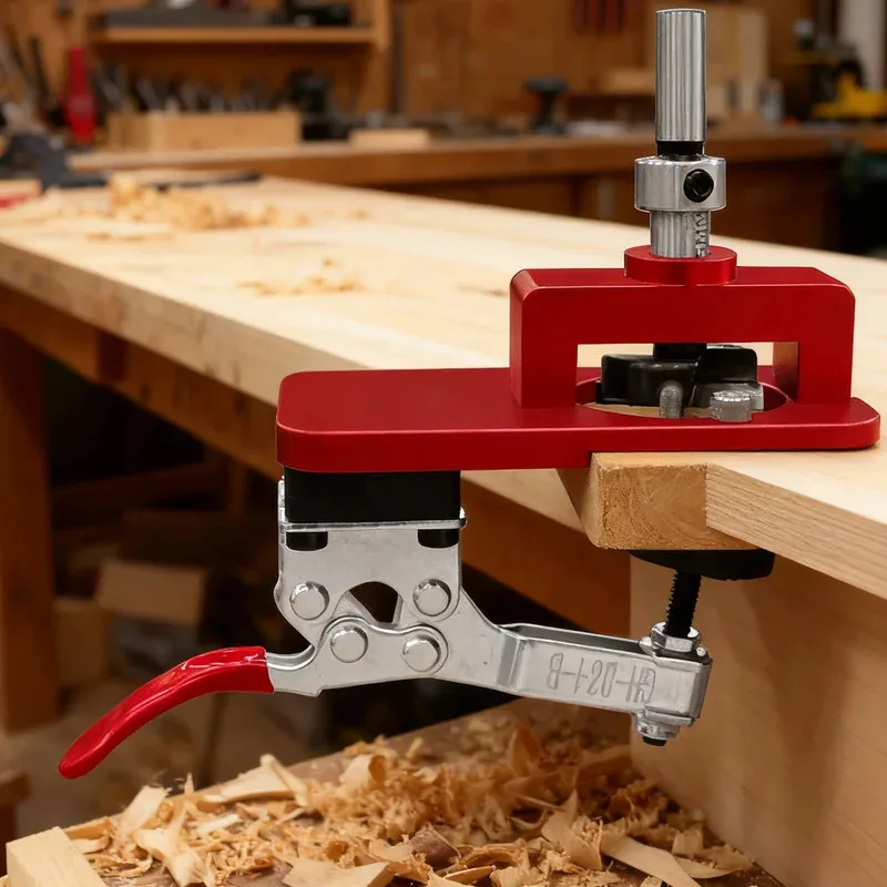 35mm Concealed Hinge Jig Drilling Guide Locator, Adjustable Locking Cabinet  Hole Locator Drilling Holes Tools