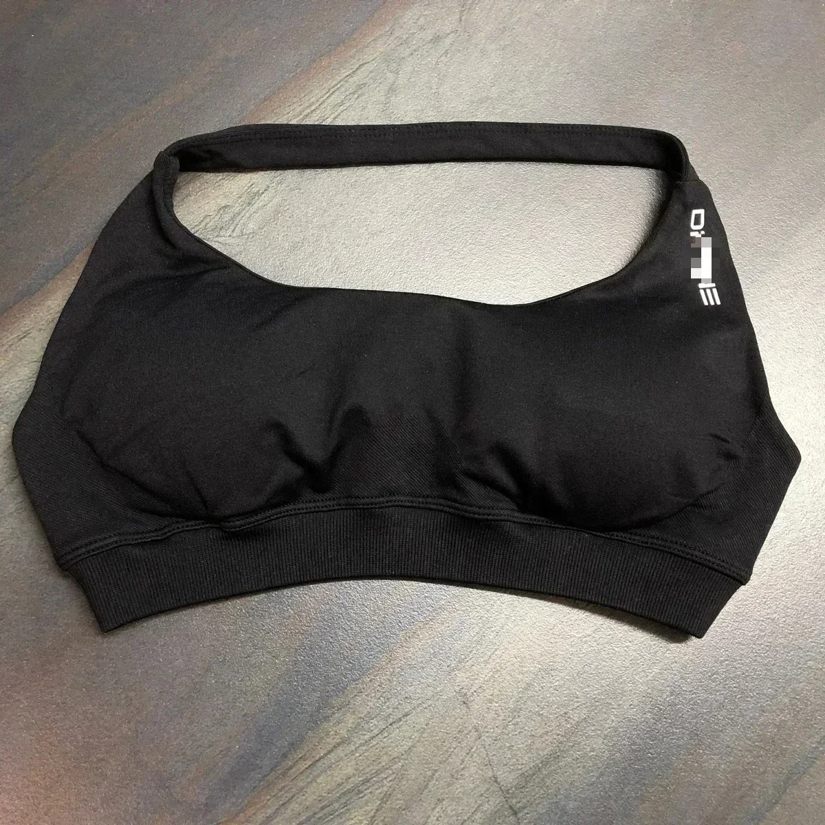 Impact Sports Bra With Logo Women Seamless Halter Bra Open Back Yoga Top Bras Medium Support Gym Crop Top Padded Sportswear