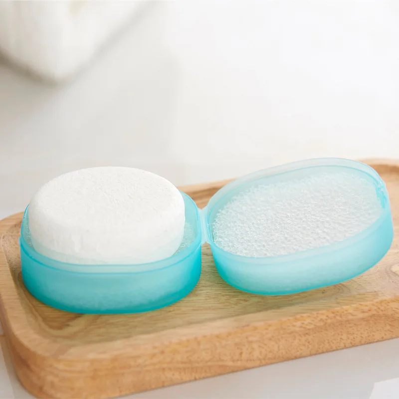 Compact and square travel portable soap box, transparent plastic aerobic handmade soap sponge, PP fragrance Soap box