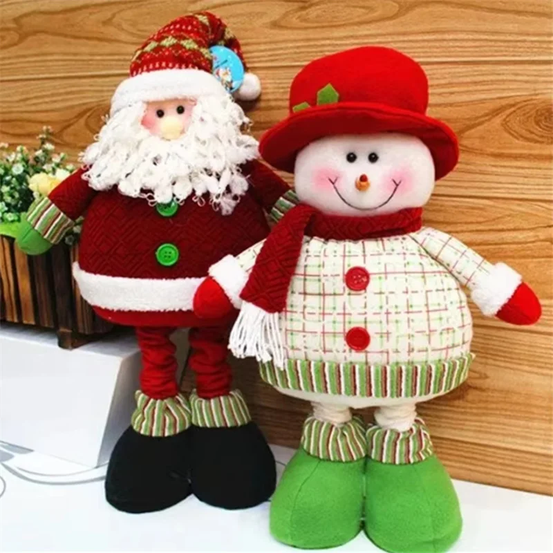 Fotografia 7: Presente de natal enfeites de boneca de natal santa boneco de neve boneca ornamentos casa dos desenhos animados decoração de natal ornamentos suprimentos