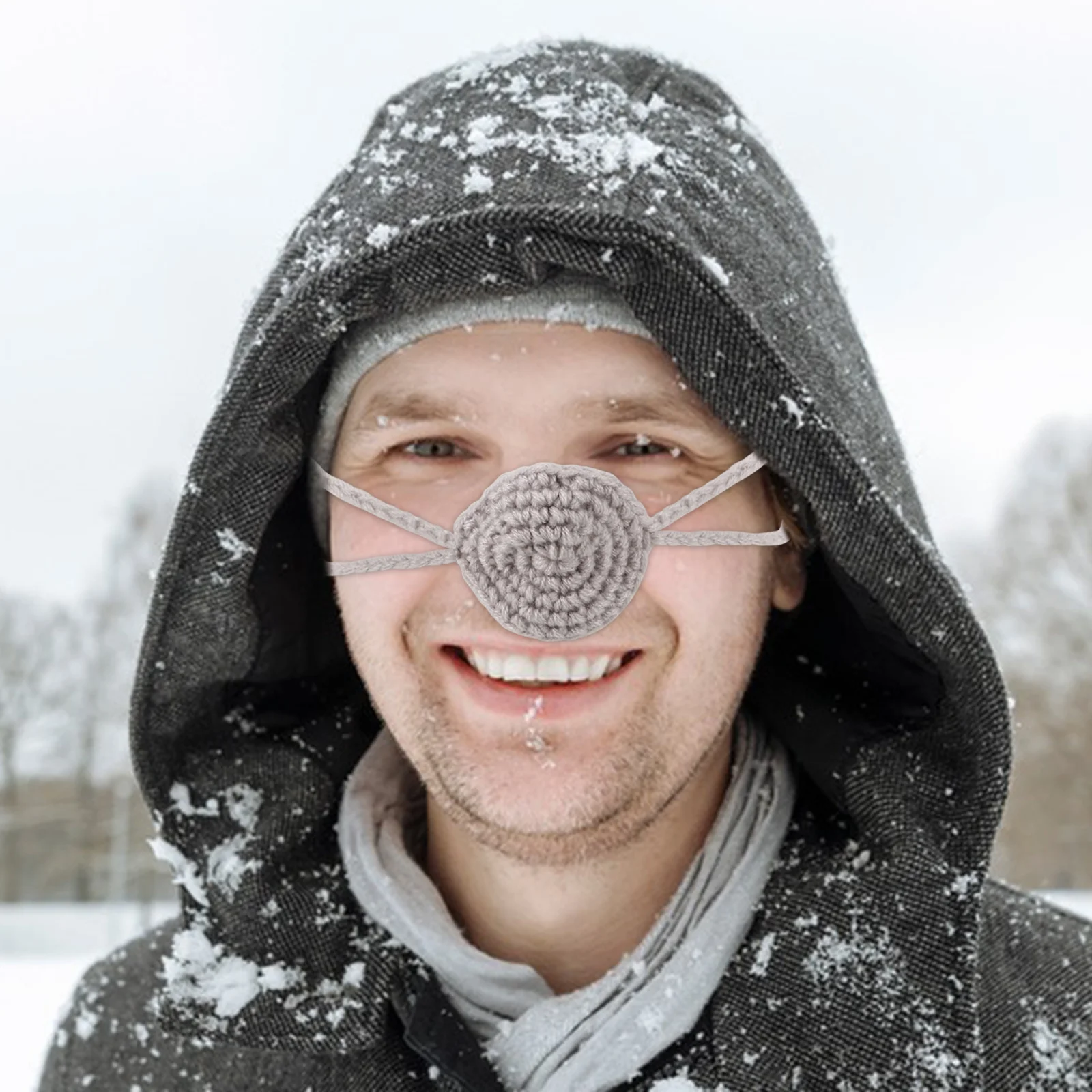 Lustige Nasenmasken-Schutzhüllen für den Winter, Ihre wiederverwendbare Staubwärmer, weiches Komfortstricken