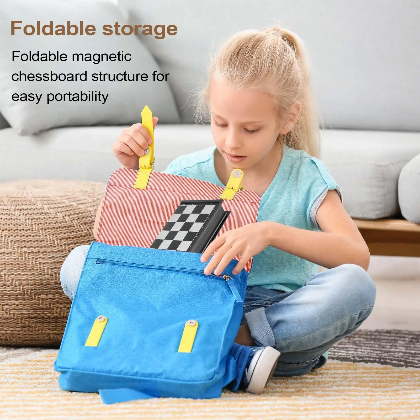 

Chess Board Set Magnetic Folding Chess Board Game Improve Logical Thinking Interactive Activity For Travel Dorm Camping Road