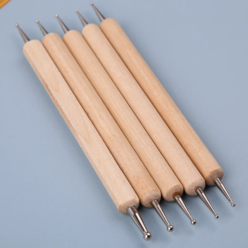 5/3/1Pcs Embossing Pattern Clay Sculpting Modeling Making Pottery Ceramic Tools Ball Styluses Tool For Polymer Clay Tool Kit