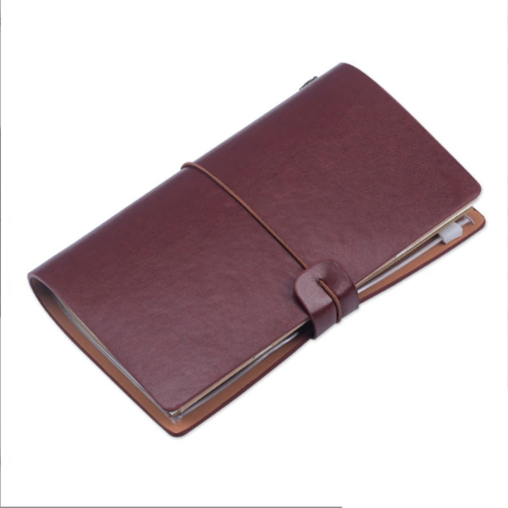 

2022 Plan A6 Notepad Diary Book Business Creative Loose-Leaf Notebook Retro Hand LEDger 200X120mm Wine Red