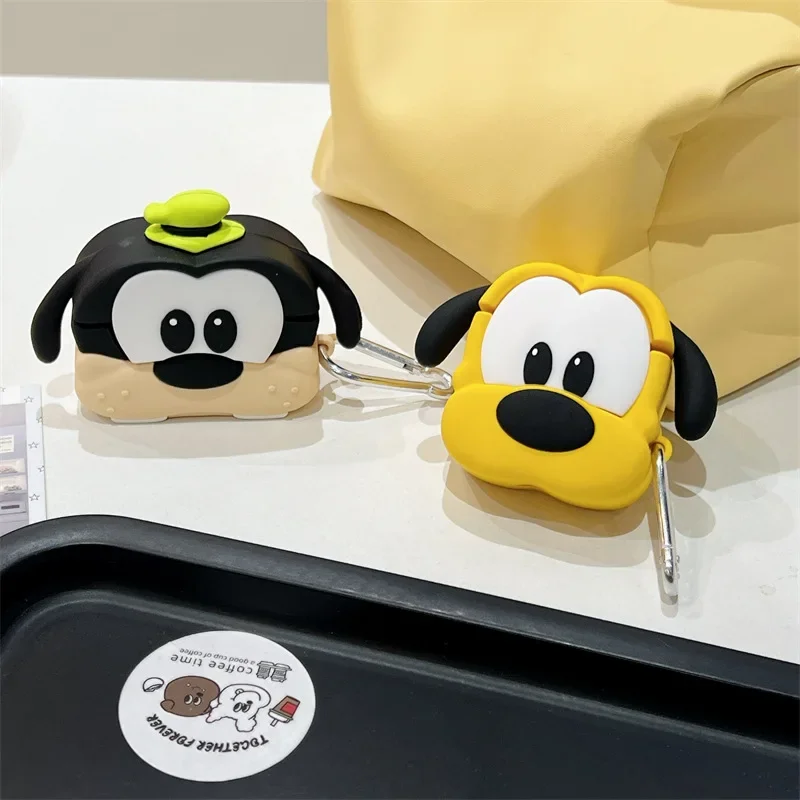Custodia per cani in silicone carino per AirPods 4 Airpod 1 2 3 Pro Pro2 Auricolari Bluetooth Scatola di ricarica Custodia protettiva per auricolari