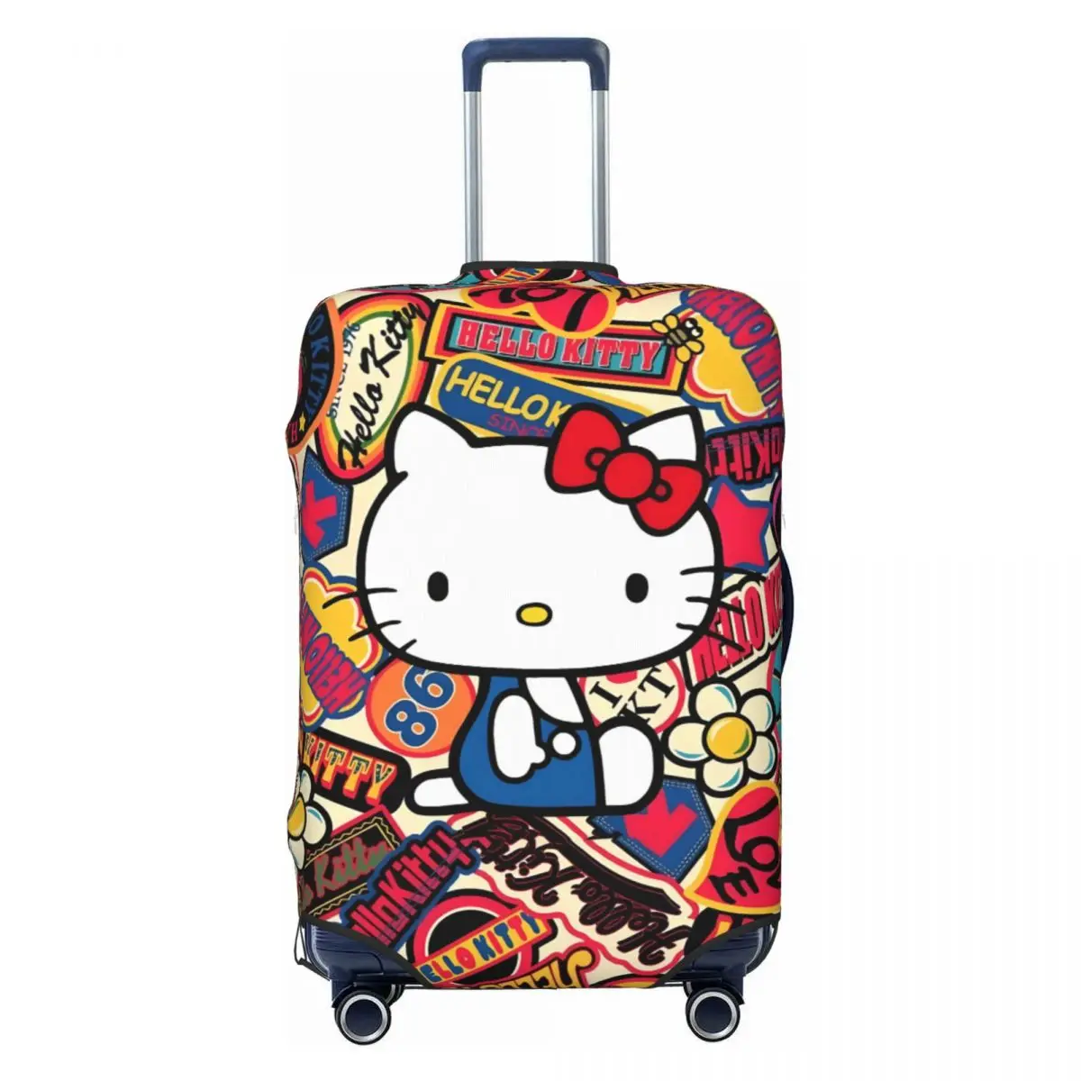 

Custom Hello Kitty Fashionable Luggage Cover Protector Cute Kawaii Cartoon Travel Suitcase Covers for 18-32 Inch