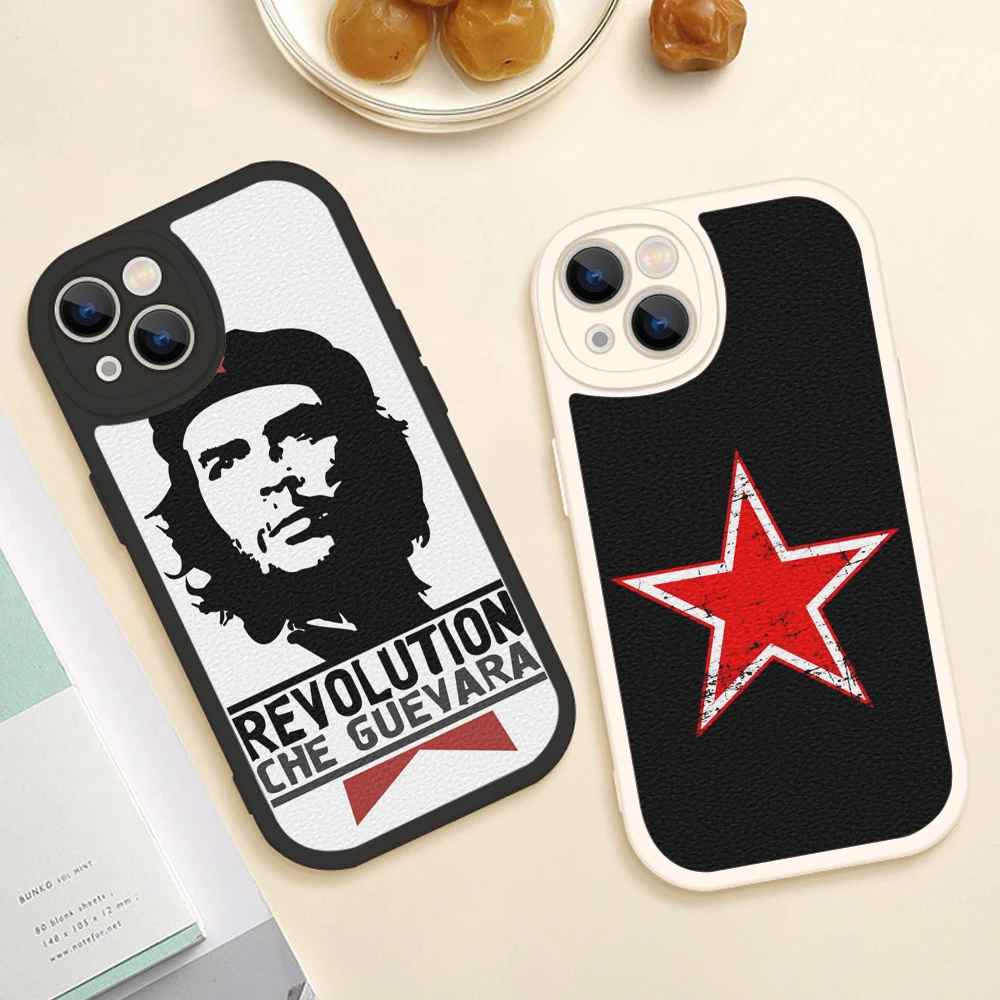 Che guevara Smoking Guevara Cigar leader Phone Case for Iphone 14 13 11 12 Pro MAX 13 12 MiNi 7 8 plus X XS XR Lambskin Covers