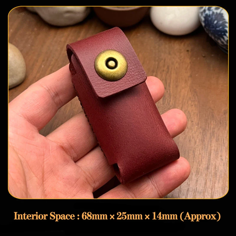 For Dunhill Lighters Storage Protection Case Handmade Multiple Colors Leather Vintage Lighter Waist Bag Smoking Accessories