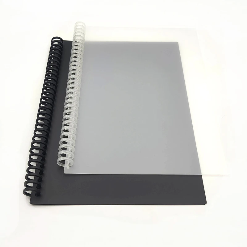 2 Sheets A4 30 Hole Binding Cover & 16mm 30 Holes Plastic Loose-leaf Ring Binder Strip Spiral Binding Set School Accessories