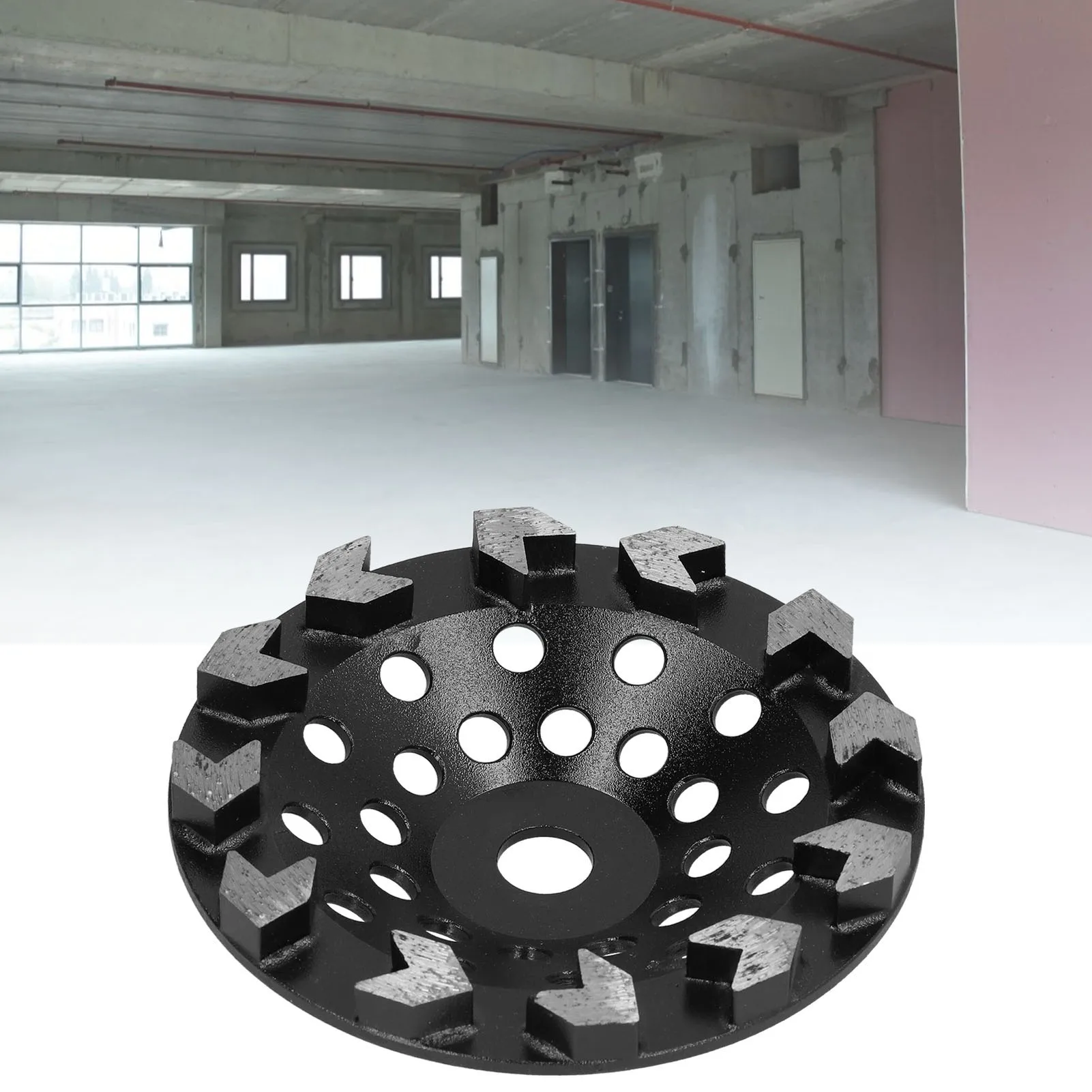 

Grinding Cup Angle Grinder Accessories Grinding Wheel Cup 10 Teeth Black 180mm for Sanding Concrete Stone Cement