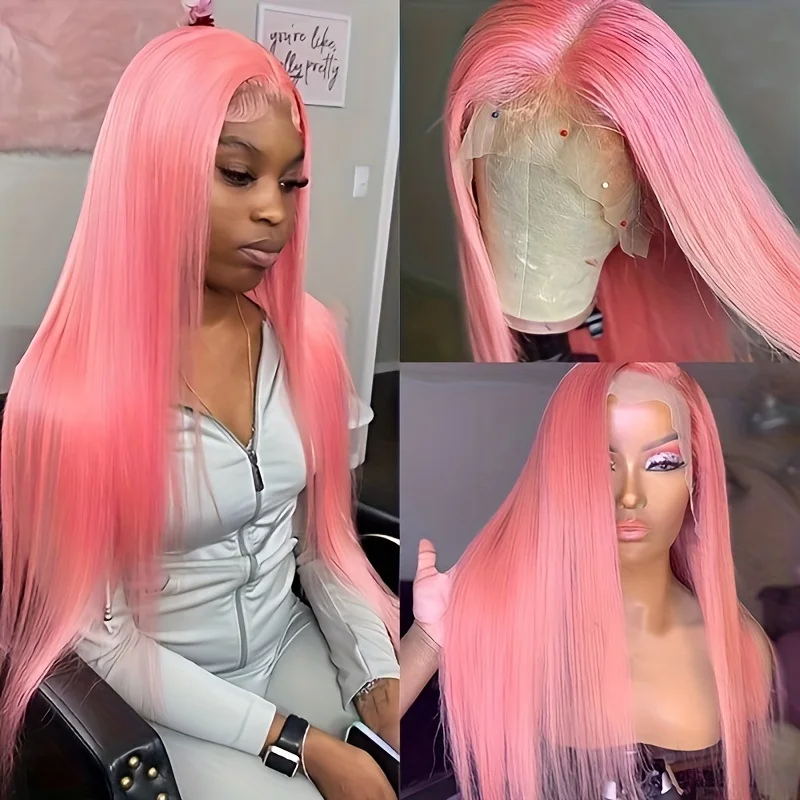 Pink Bone Straight Wigs Lace Front Wigs Human Hair For Women 13x4 Hd Lace Frontal Wig Brazilian 13x6 Colored PrePlucked Wig