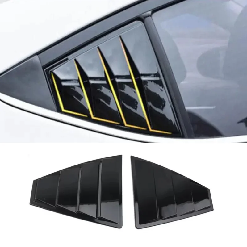 

Car Rear Side Window Louver Vent Shutter Panel Cover Decoration Trim For Hyundai Elantra 2017-2019 Exterior Accessories Stickers