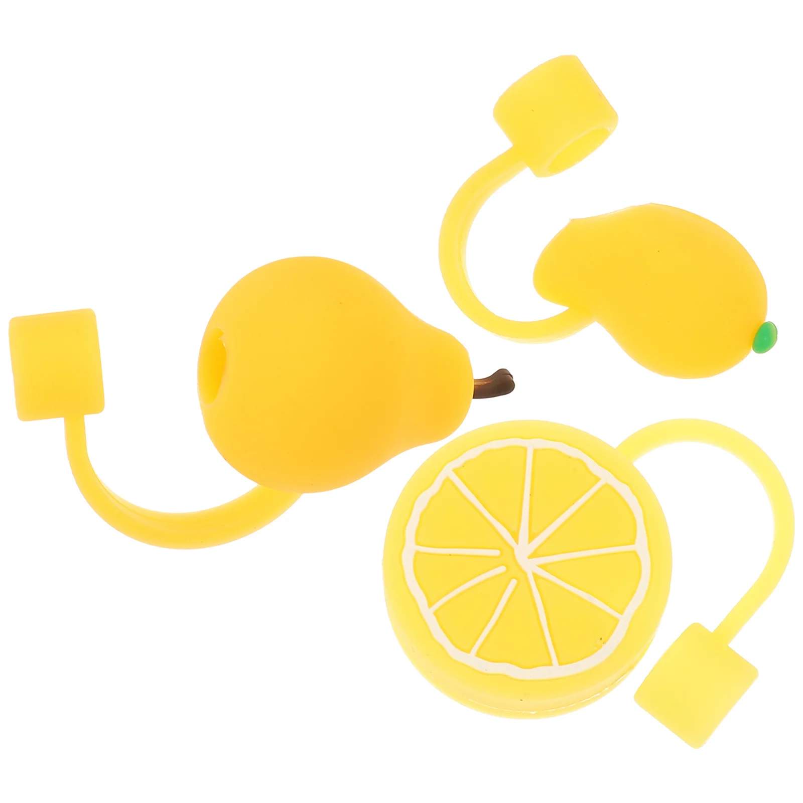 

3Pcs Soft Gel Straw Caps Cute Fruit Design Reusable Straw Covers for Tumbler Drinking Straws Outdoor Picnic Gatherings